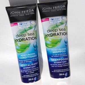 John Frieda Moisturizing Shampoo and Conditioner Set |Deep Sea Hydration Duo NEW